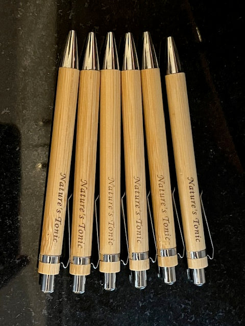 Engraved Bamboo Pens
